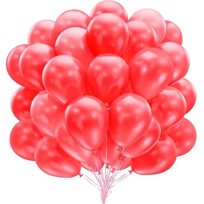 Metalik Kırmızı Renkli Balon