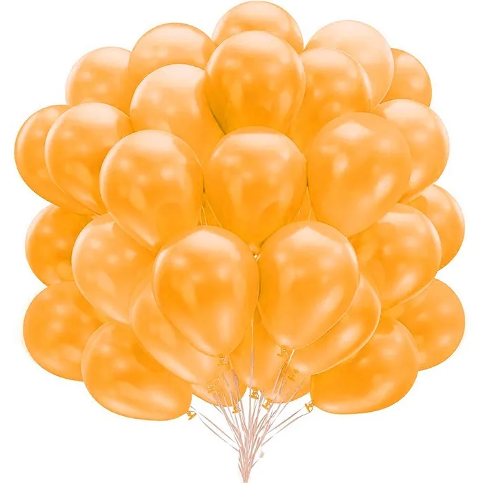 Turuncu Renkli Metalik Balon