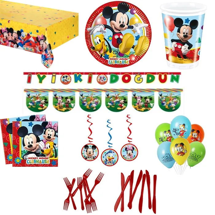 Mickey Mouse Doğum Günü Parti Seti 8 Kişilik