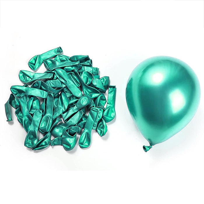 Yeşil Renkli Mini Krom Balon