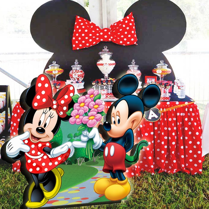 Minnie Mouse Mickey Mouse Ayaklı Pano