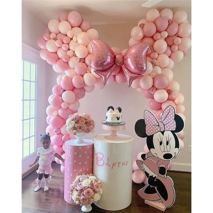 Minnie Mouse Temalı Balon Tag Süsleme