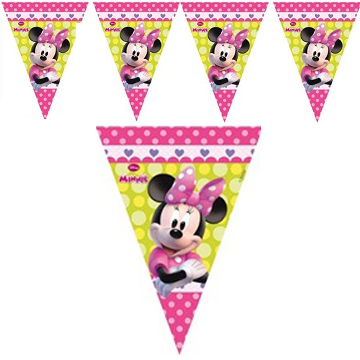 Minnie Mouse Temalı Bayrak Flama