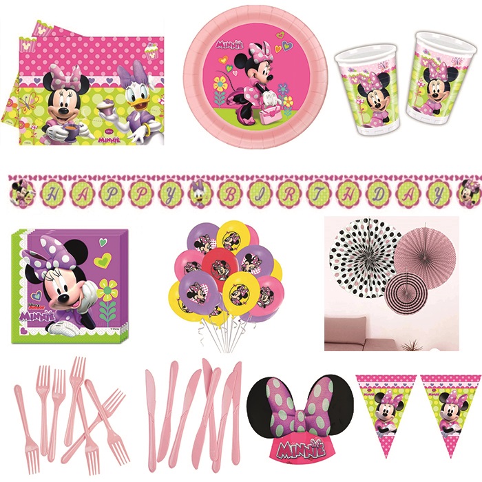 Minnie Mouse Temalı Doğumgünü Set 16 Kişilik