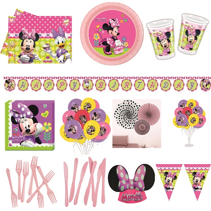 Minnie Mouse Temalı Doğumgünü Set 24 Kişilik