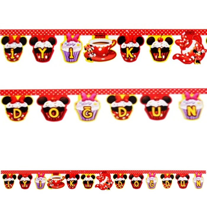 Minnie Mouse Fashion İyi Ki Doğdun Yazı Banner