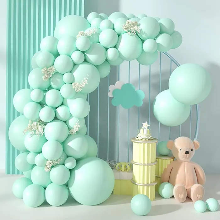 Mint Yeşili Renkli Zincir Balon Seti