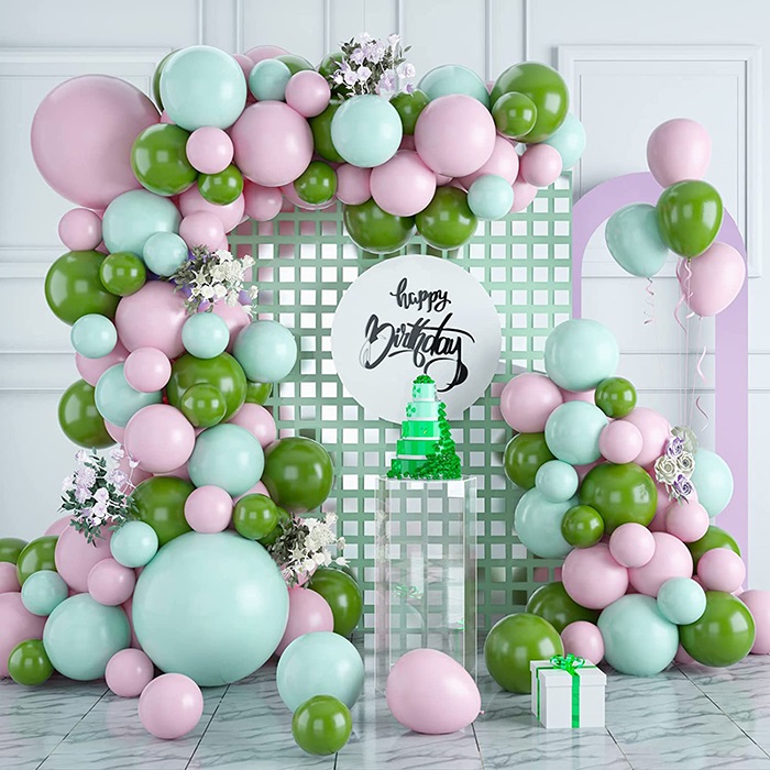 Mint Yeşili Zincir Balon Seti