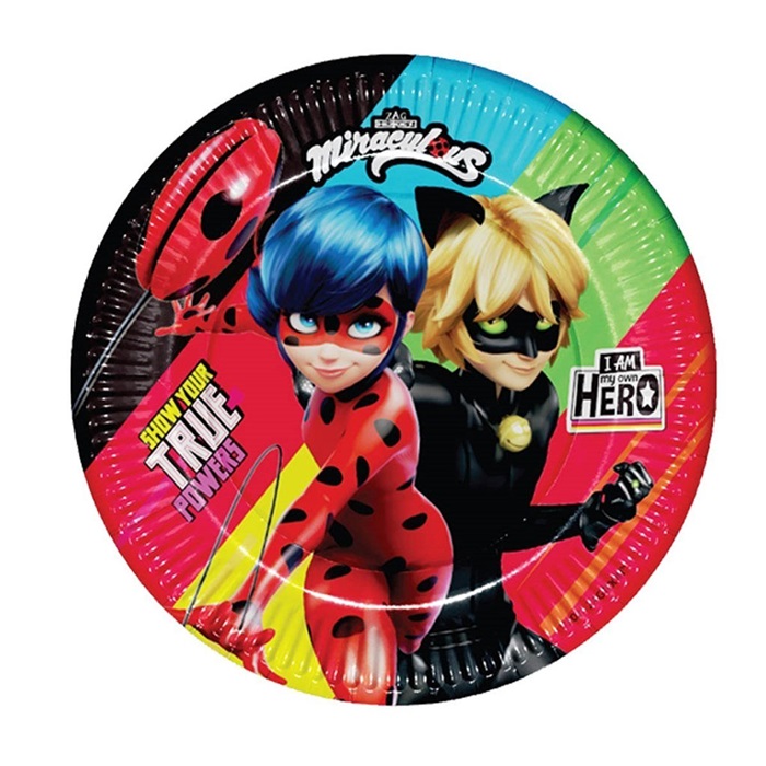 Miraculous Temalı Karton Tabak