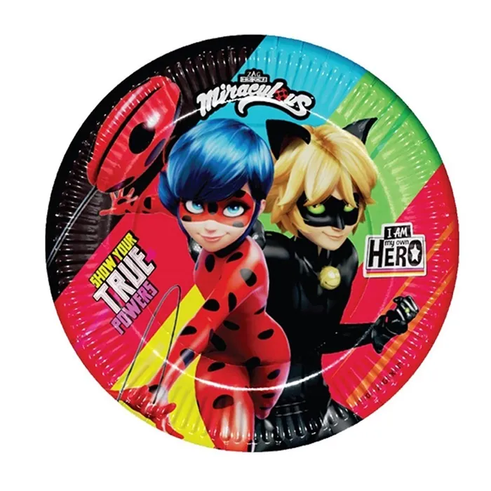 Miraculous Temalı Karton Tabak