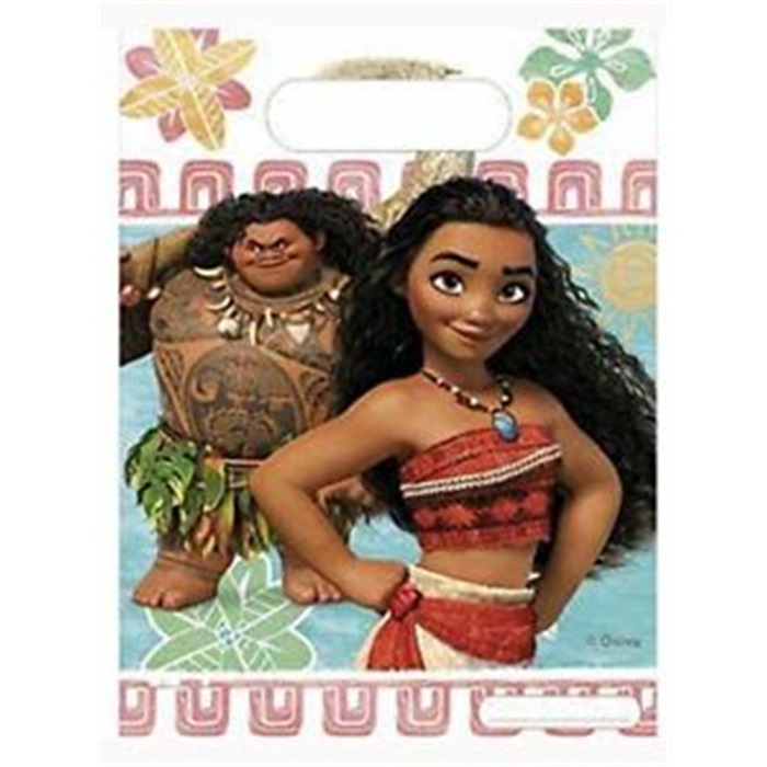 Moana Temalı Plastik Parti Çantası