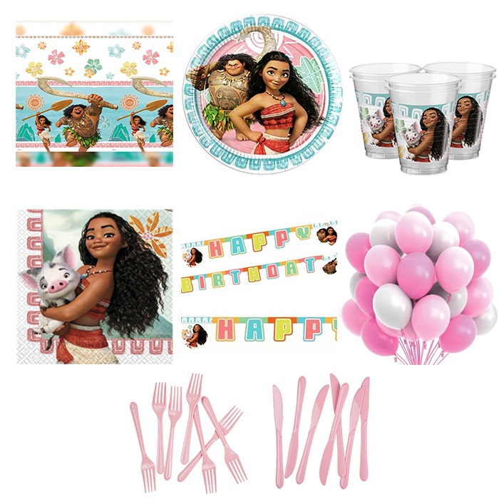 Moana Temalı Parti Seti 8 Kişilik