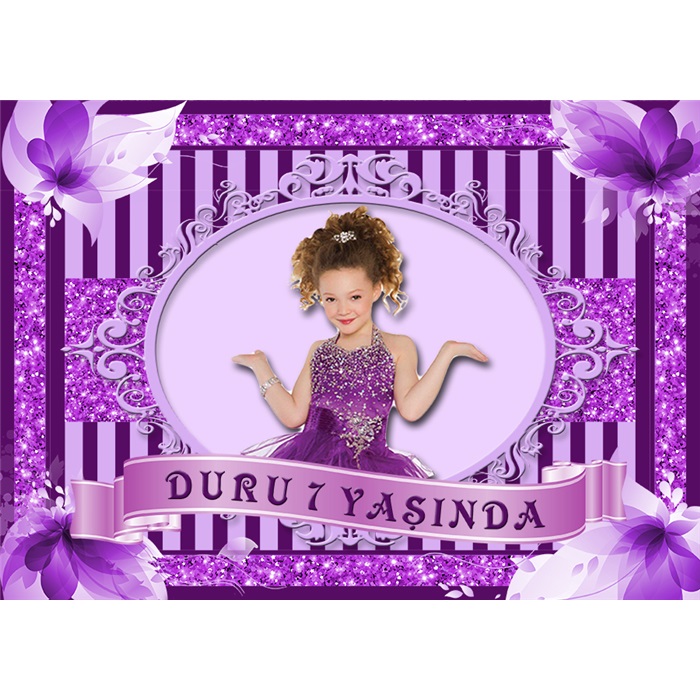 Mor Düşler Temalı Kişiye Özel Afiş