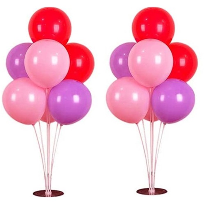 Mor Kırmızı Pembe Pastel Balon Standı