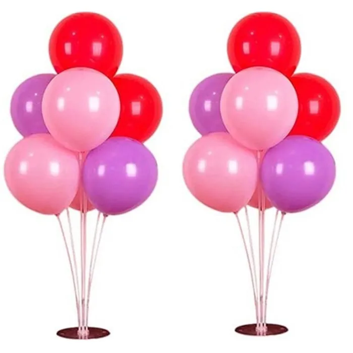 Mor Kırmızı Pembe Pastel Balon Standı