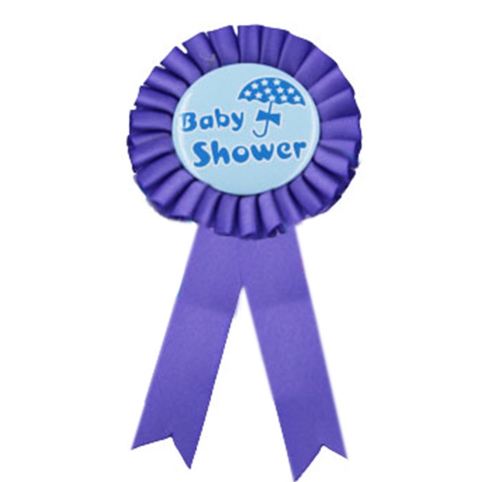 Mor Renkli Baby Shower Rozet