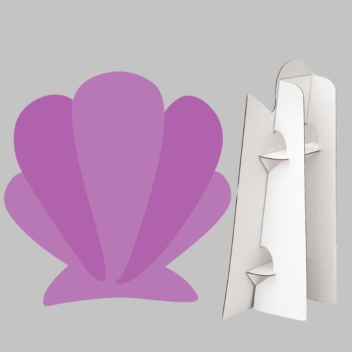 Mor Renkli Deniz Kabuğu Ayaklı Pano