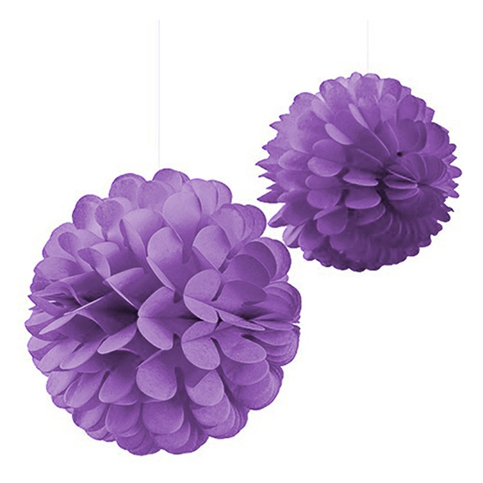 Mor Renkli Kağıt Top Süs