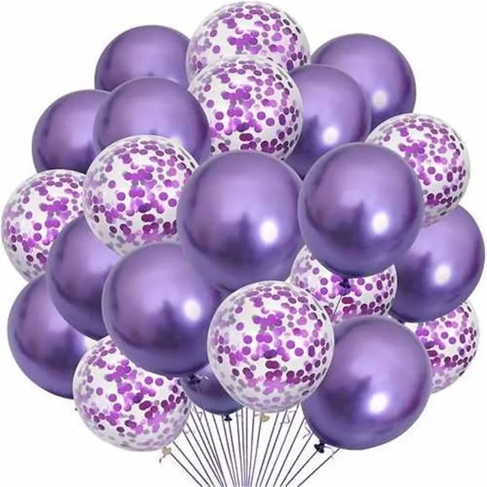 Mor Renkli Krom Uçan Balon
