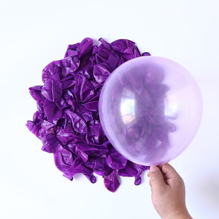 Mor Renkli Şeffaf Balon