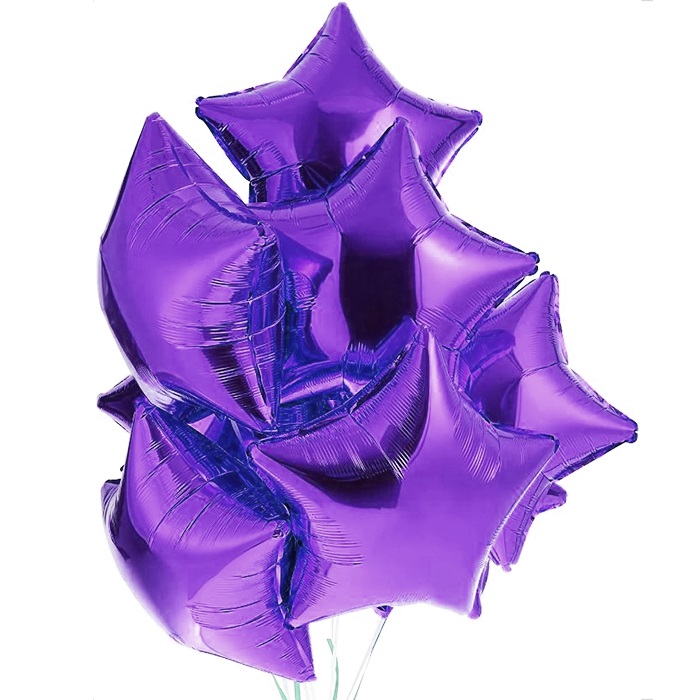 Mor Renkli Yıldız Folyo Balon