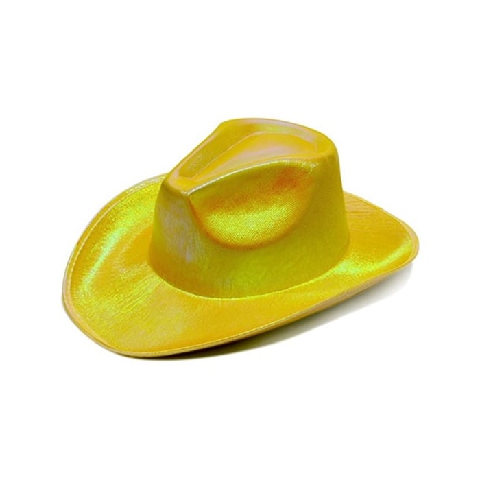 Hologramlı Kovboy Model Parti Şapkası Sarı