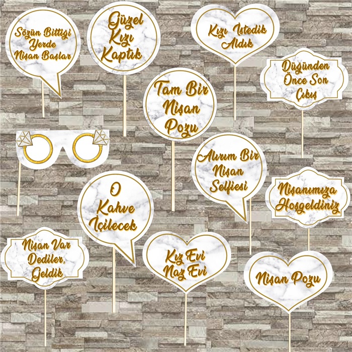 Nişan Konseptli Konuşma Balonu