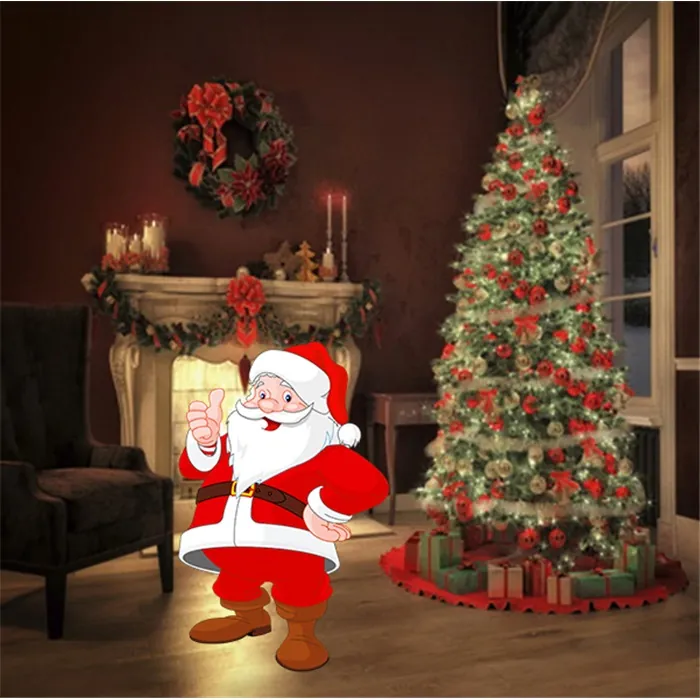 Noel Baba Ayaklı Dekor Pano