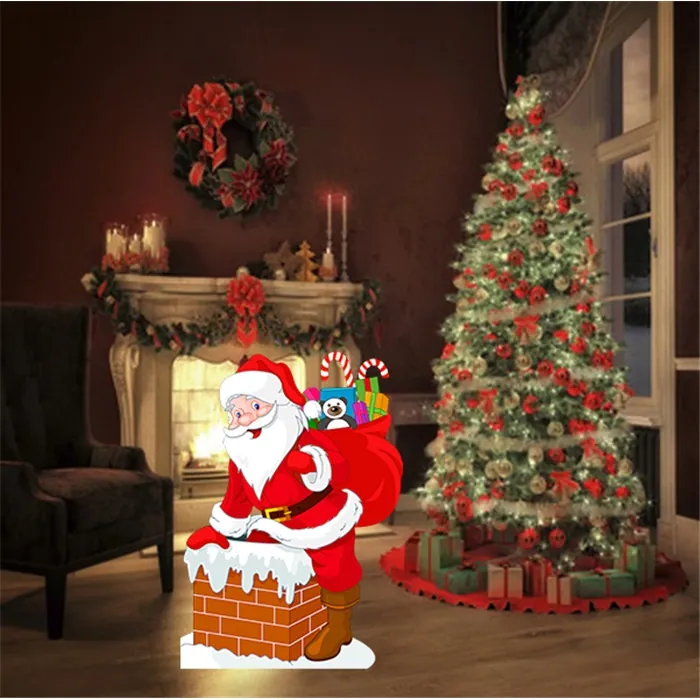 Noel Baba Bacalı Ayaklı Pano