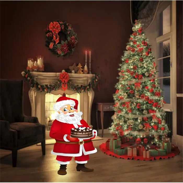 Noel Baba Pastalı Ayaklı Pano