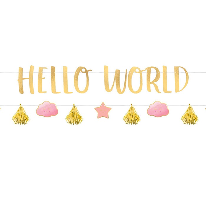 Amscan Hello World Harf Banner