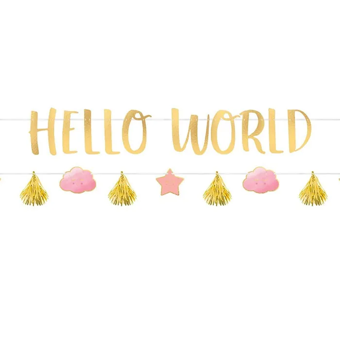 Amscan Hello World Harf Banner