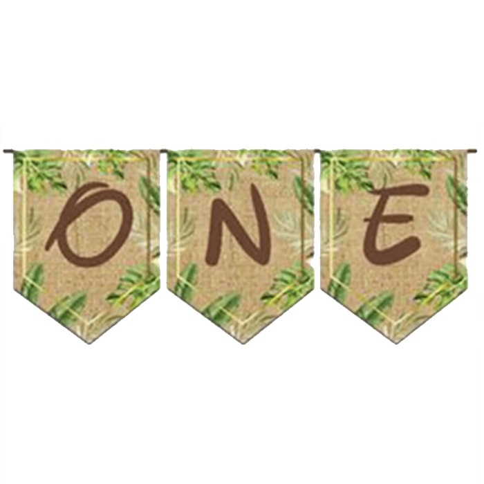 One Bayrak Flama Safari Jüt Görünümlü