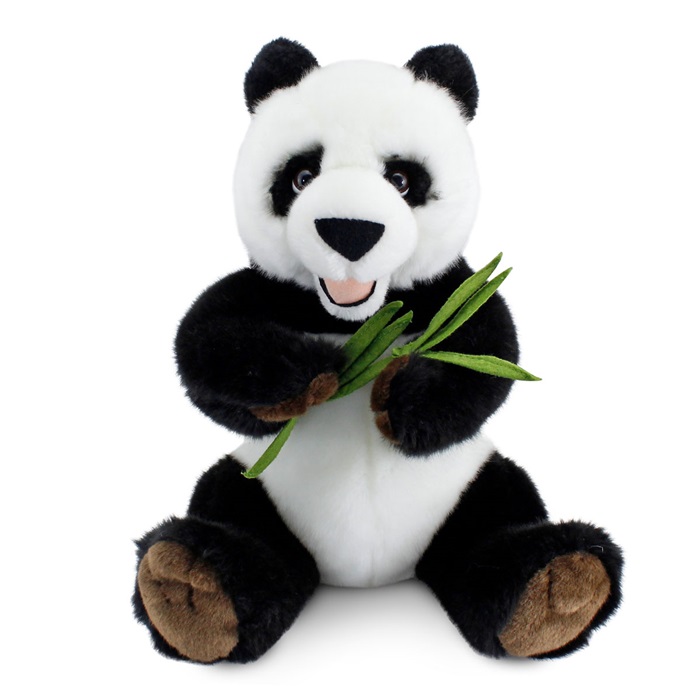 Oturan Bambulu Panda Peluş Oyuncak