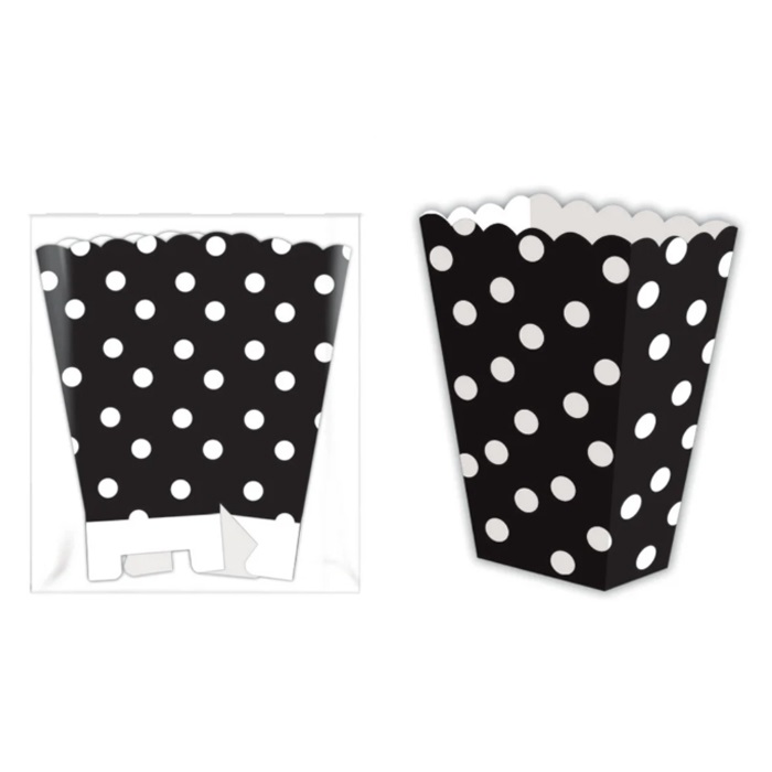 Siyah Beyaz Puanlı Popcorn Kutusu