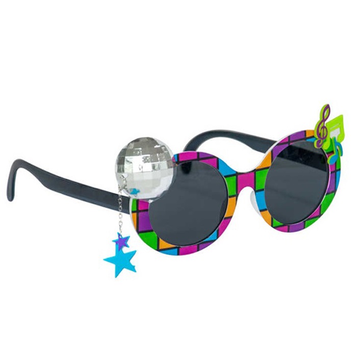 Parti Gözlüğü Disco Topu Ve Nota Desenli