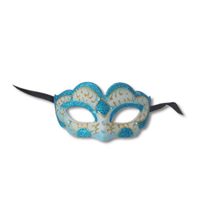 Yeşil Renkli Desenli Parti Maskesi