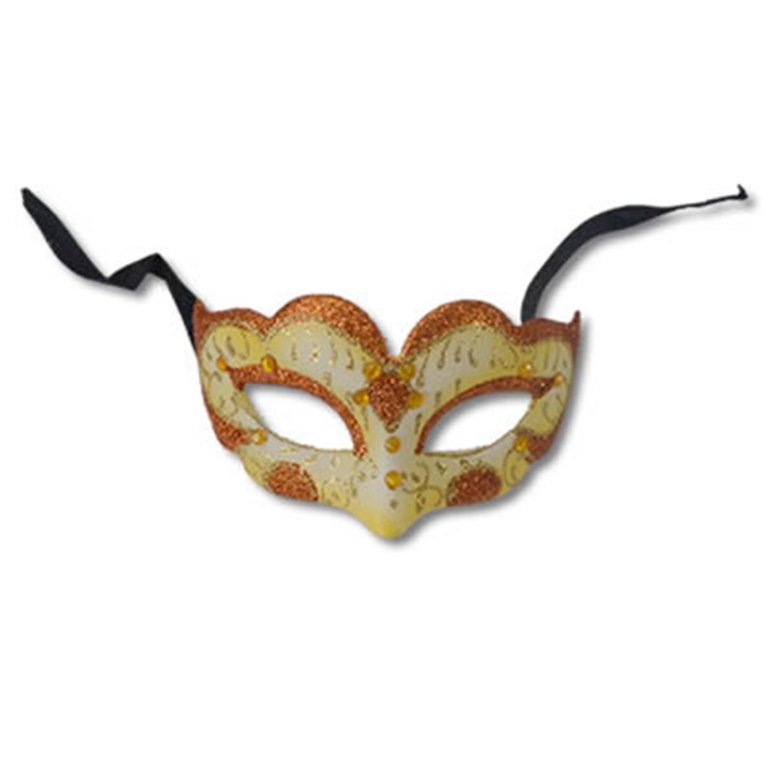 Sarı Turuncu Renkli Parti Maskesi