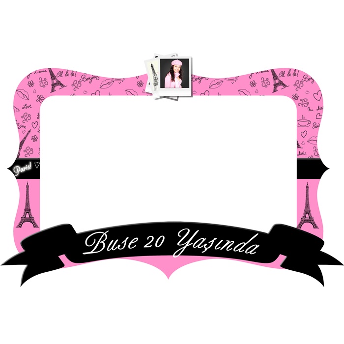Paris Temalı Kişiye Özel Hatıra Fotoğrafı Çerçevesi