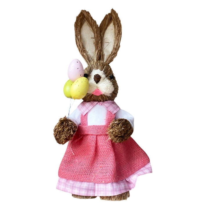 Paskalya Pembe Renkli Tavşan Dekor Süs