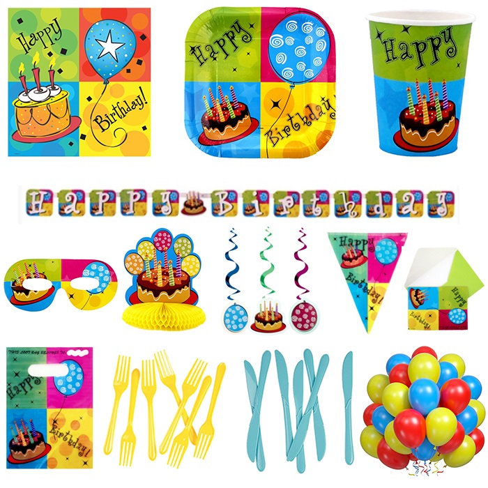 Pastalı Doğum Günü Parti Seti 24 Kişilik