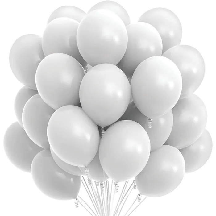 Pastel Beyaz Renkli Balon