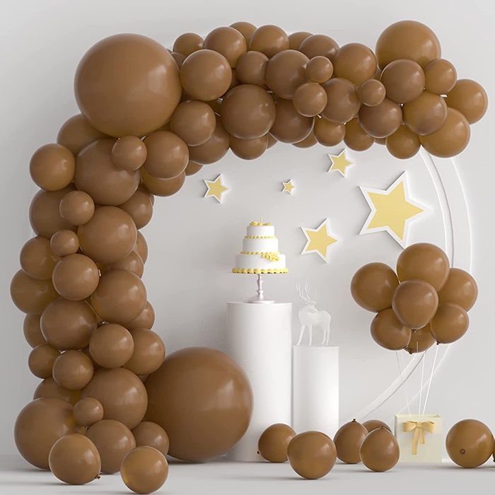 Pastel Kahverengi Zincir Balon Seti