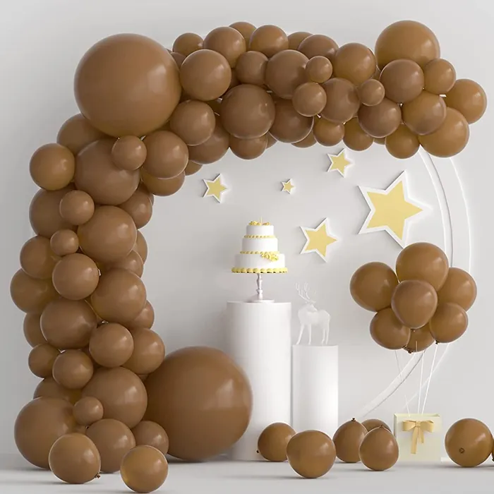 Pastel Kahverengi Zincir Balon Seti