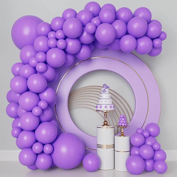 Pastel Mor Renkli Zincir Balon Seti