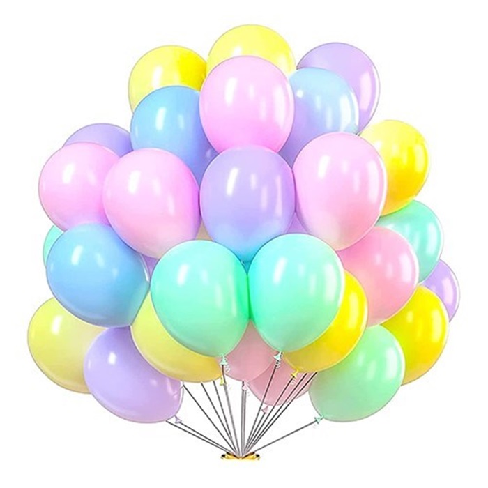 Pastel Renkli Karışık Uçan Balon