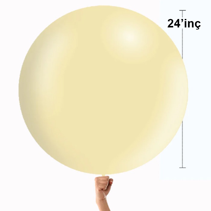 Pastel Sarı Renkli Jumbo Balon