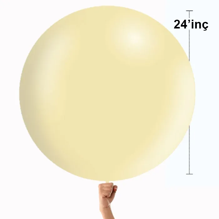Pastel Sarı Renkli Jumbo Balon
