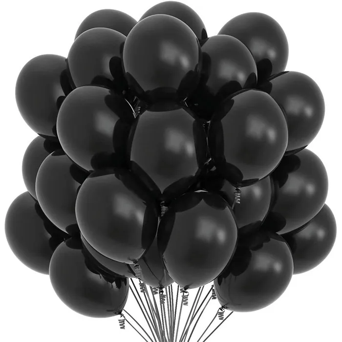 Pastel Siyah Renkli Balon