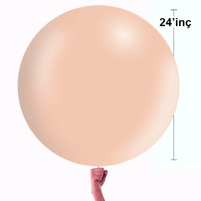 Pastel Somon Renk Jumbo Balon